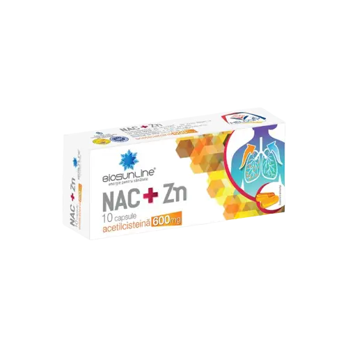 Nac+Zn 600mg, 10 capsule, Helcor