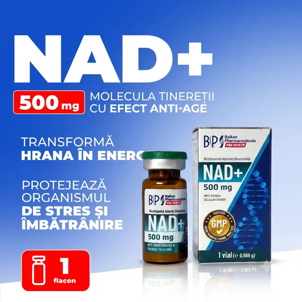 NAD+, Anti-aging, Energie și Sănătate Celulară, 500mg