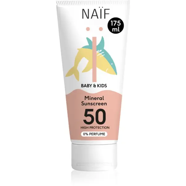 Naif Baby & Kids Mineral Sunscreen SPF 50 0 % Perfume crema protectoare pentru bebelusi 175 ml