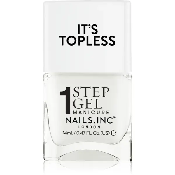 Nails Inc. It’s Topless lac de unghii sub forma de gel pentru un efect de lunga durata culoare Emma 14 ml