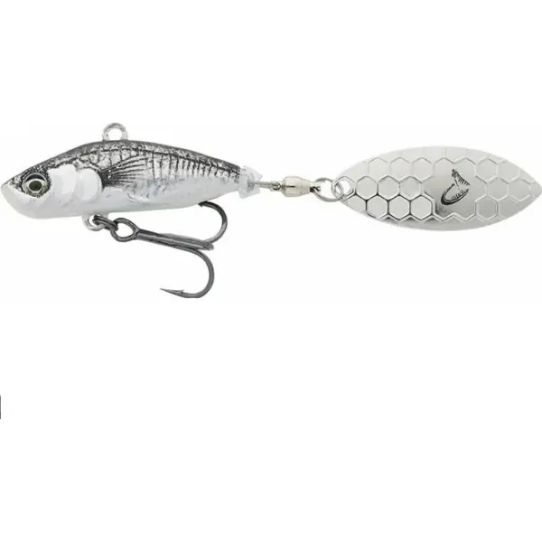 Naluca Spinner 3D Sticklebait Tailspin 7.3cm 13g Sinking Black Silver