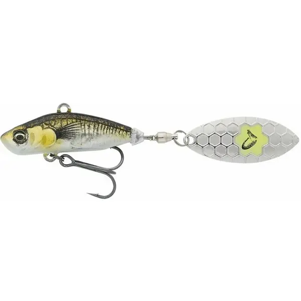 Naluca Spinner 3D Sticklebait Tailspin 7.3cm 13g Sinking Green Silver