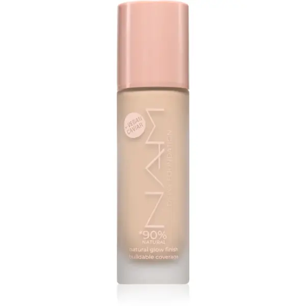 NAM Dewy fard lichid de lunga durata cu acid hialuronic culoare 02 Naked 30 ml