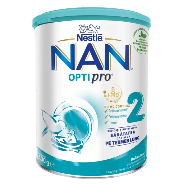 NAN OPTIPRO 2 HMO 800g – Lapte Praf Continuare 6-12 Luni | Nestle