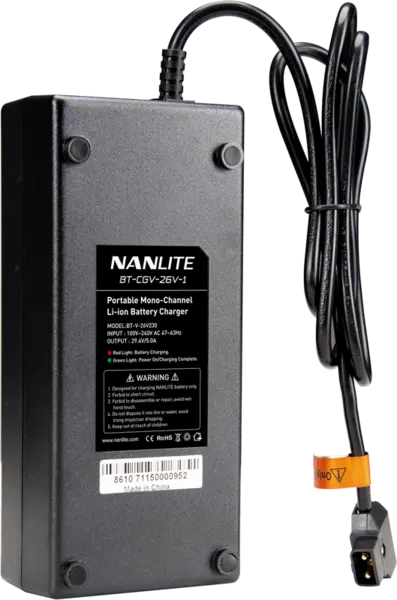 Nanlite Battery Charger for Single 26V V-mount Battery