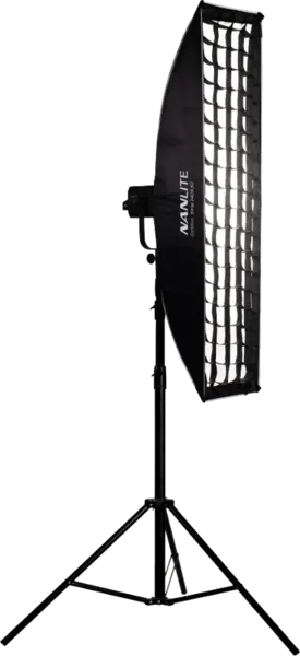 Nanlite Fabric Grid pentru Strip Softbox 140 x 30 cm, Grila Textila, Unghi Fascicul 50 Grade, Montare Facila, Negru