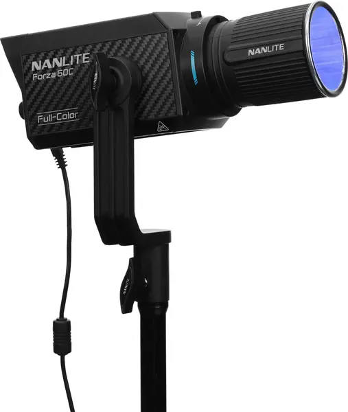 Nanlite Forza 60C Lampa LED RGBLAC, 88W, 1800K-20000K, G/M ±100, Full Color, Montura Bowens, Bluetooth, DMX, Grip Baterii inclus