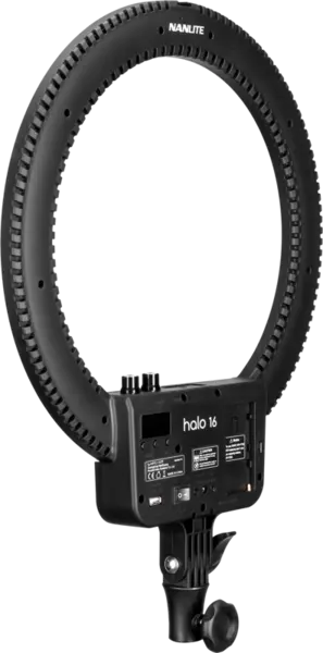 Nanlite Halo16 LED Ring Light, luminozitate reglabila, Lumina continua