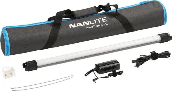 Nanlite PavoTube II 15C Tub LED RGBWW, 77cm, 30W, 2700K-7500K, G/M Adjust, Baterie integrata, Incarcare PD USB-C, Bluetooth, DMX