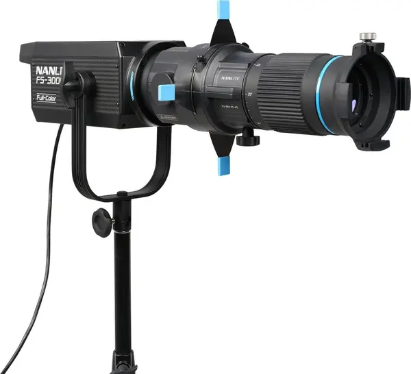 Nanlite PJ-BM-25-45 Proiector cu Zoom 25°-45° pentru Montura Bowens, Proiector GOBO, Compatibil Forza, FC, FS, pana la 800W