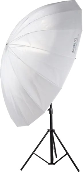 Nanlite Silver Shallow 180 cm Umbrela Foto, 16 Tije Fibra de Sticla, Ax 8 mm, Contrast Ridicat, Argintiu