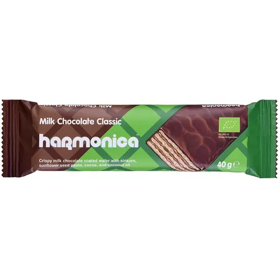 Napolitana classic invelita in ciocolata Bio, 40g, Harmonica