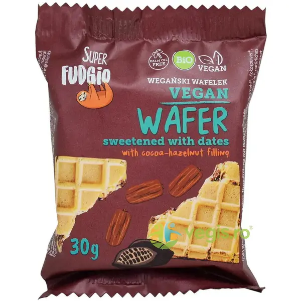 Napolitana cu Cacao si Alune de Padure Indulcita cu Curmale Ecologica/Bio 30g