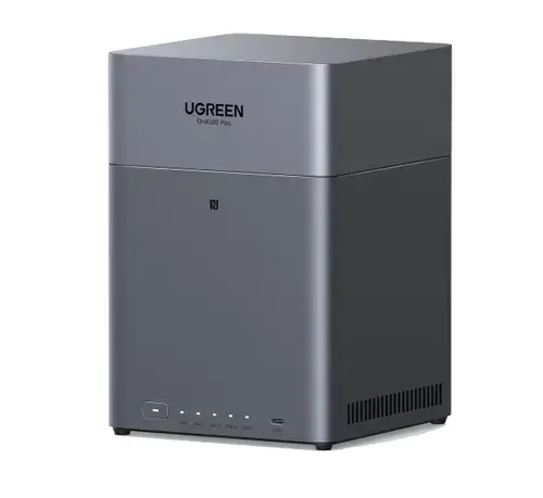 NAS UGREEN DH4300 Plus cu procesor ARM A76+A55 8 Cores 2.0 GHz, 8GB LPDDR4X, 4-bays, port 2.5G, 4K HDMI, NFC, 2 porturi USB 3.2, Gen1 port USB-C 3.2 Gen1