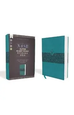 Nasb, Super Giant Print Reference Bible, Leathersoft, Teal, Red Letter Edition, 1995 Text, Comfort Print - Zondervan