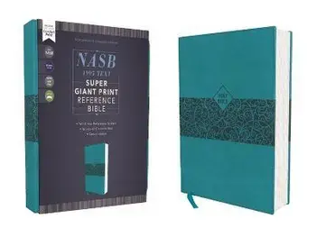 NASB, Super Giant Print Reference Bible, Leathersoft, Teal, Red Letter, 1995 Text, Comfort Print/Zondervan
