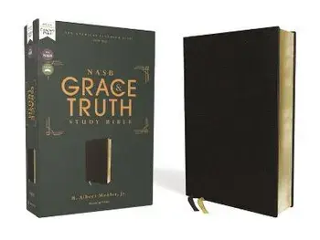 NASB, The Grace and Truth Study Bible, European Bonded Leather, Black, Red Letter, 1995 Text, Comfort Print/***
