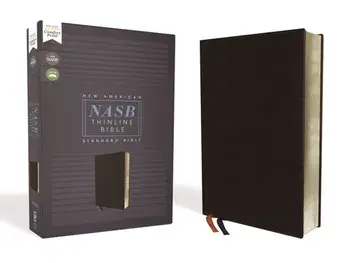 Nasb, Thinline Bible, Bonded Leather, Black, Red Letter Edition, 1995 Text, Comfort Print, Bonded Leather/***