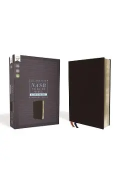 Nasb, Thinline Bible, Giant Print, Bonded Leather, Black, Red Letter Edition, 1995 Text, Comfort Print - Zondervan