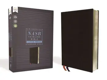 Nasb, Thinline Bible, Large Print, Bonded Leather, Black, Red Letter Edition, 1995 Text, Comfort Print, Bonded Leather/***