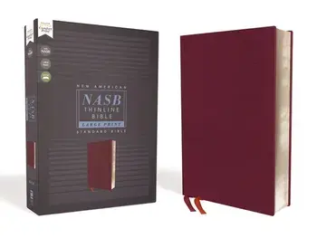 Nasb, Thinline Bible, Large Print, Bonded Leather, Burgundy, Red Letter Edition, 1995 Text, Comfort Print, Bonded Leather/***