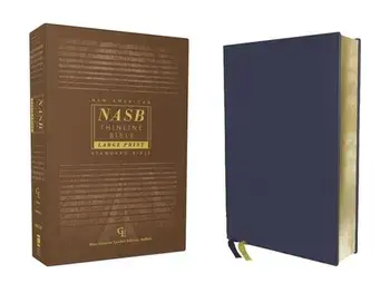 Nasb, Thinline Bible, Large Print, Genuine Leather, Buffalo, Blue, Red Letter Edition, 1995 Text, Comfort Print/***