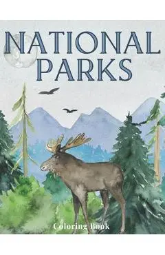 National Parks Coloring Book: Beautiful Hand Drawn Illustrations of US National Parks Simple to Complex Drawings for All Levels of Colorists Relaxin - Glass Tree Press