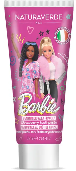 Naturaverde Pastă de dinți pentru copii Barbie, căpșuni, 75 ml