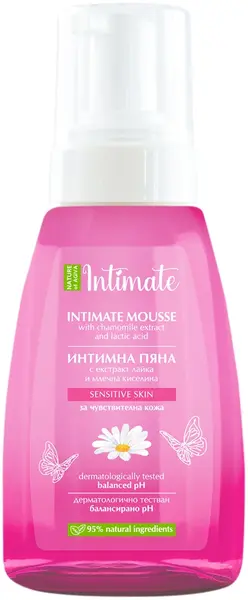 Nature of Agiva Intimate Spumă intimă cu acid lactic și mușețel, 250 ml