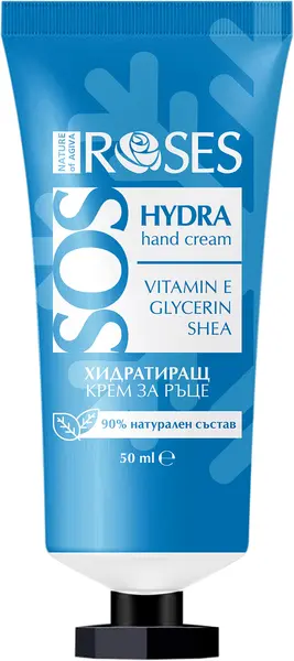 Nature of Agiva Roses Cremă hidratantă pentru mâini SOS Hydra, 50 ml
