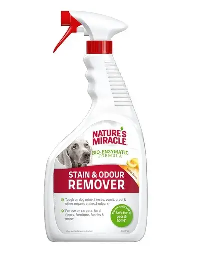 NATURE'S MIRACLE Stain&Odour Remover Dog melon Spay indepartare miros si pete caini, parfum pepene 946 ml