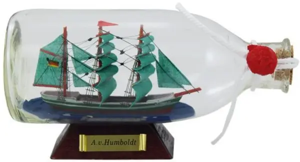 Navă în sticlă Sea Club - A.V Humboldt, 16 x 8 x 6 cm
