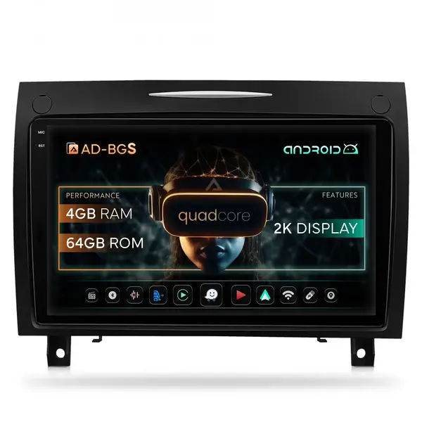 Navigatie 2K Benz SLK (2006-2010), Android, S-Quadcore 4GB RAM + 64GB ROM, 9.5 Inch - AD-BGS90042K+AD-BGRKIT406V2