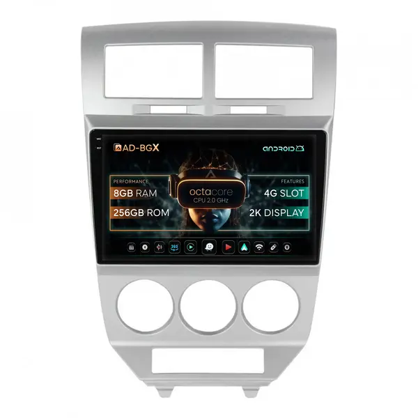 Navigatie 2K Dodge Caliber (2006-2010), Android, S-Quadcore 4GB RAM + 64GB ROM, 10.36 Inch - AD-BGS100042K+AD-BGRKIT293
