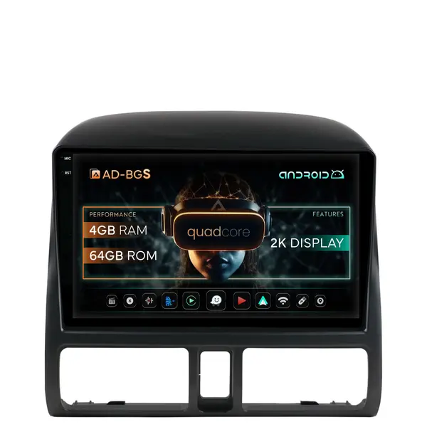 Navigatie 2K Honda CRV (1998-2005), Android, S-Quadcore 4GB RAM + 64GB ROM, 9.5 Inch - AD-BGS90042K+AD-BGRKIT017