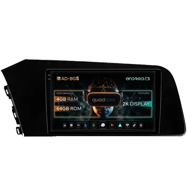 Navigatie 2K Hyundai Elantra (2020-Prezent), Android, S-Quadcore 4GB RAM + 64GB ROM, 9Inch - AD-BGS90042K+AD-BGRKIT227