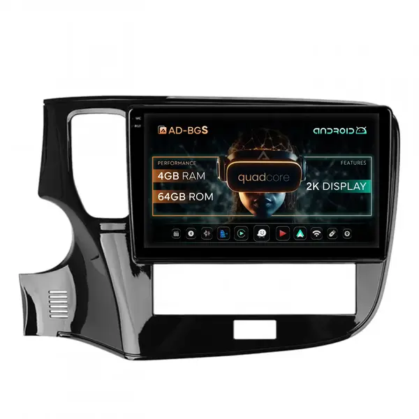 Navigatie 2K Mitsubishi Outlander (2019-2021), Android, S-Quadcore 4GB RAM + 64GB ROM, 10.36 Inch - AD-BGS100042K+AD-BGRKIT268 - Copie