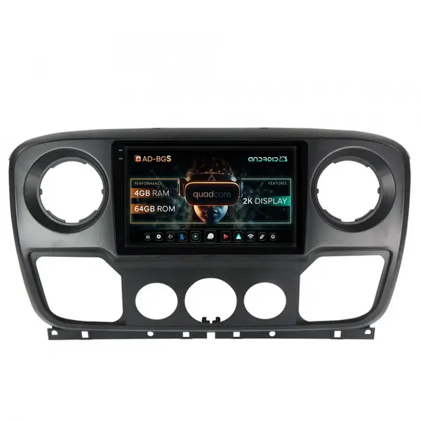 Navigatie 2K Opel Movano Renault Master Nissan NV400 (2011-2021), Android, S-Quadcore 4GB RAM + 64GB ROM, 10.36 Inch -