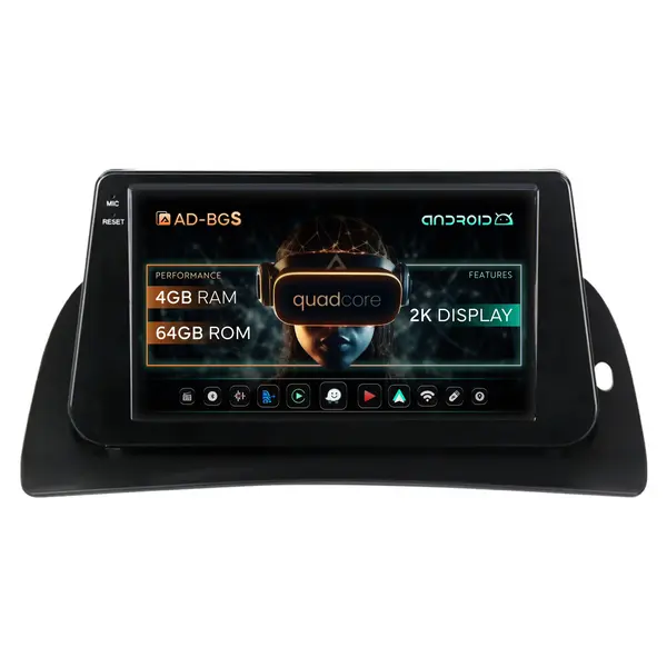 Navigatie 2K Renault Kangoo (2008-2021), Android, S-Quadcore 4GB RAM + 64GB ROM, 9.5 Inch - AD-BGS90042K+AD-BGRKIT373