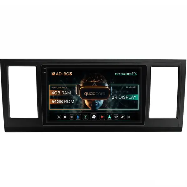 Navigatie 2K Volkswagen Transporter Caravelle Multivan T6 (2015+), Android, S-Quadcore 4GB RAM + 64GB ROM, 9.5 Inch -