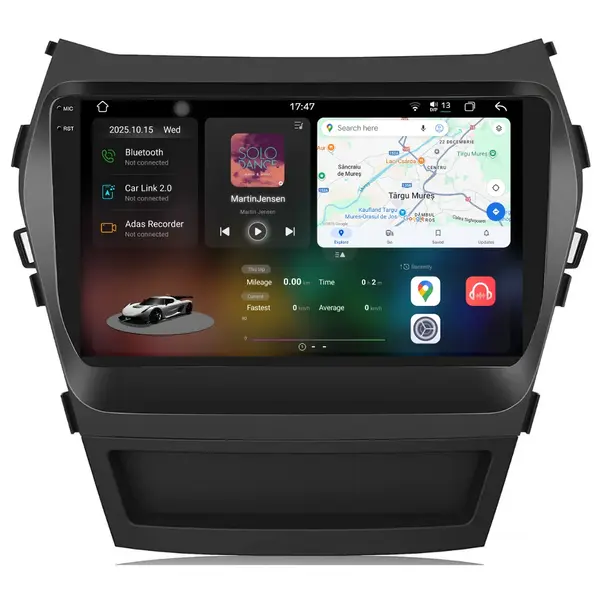Navigatie Android Dedicata Hyundai IX45 SantaFe (2013-2017), 2K, 12Gb Ram, 256Gb Stocare, Carplay