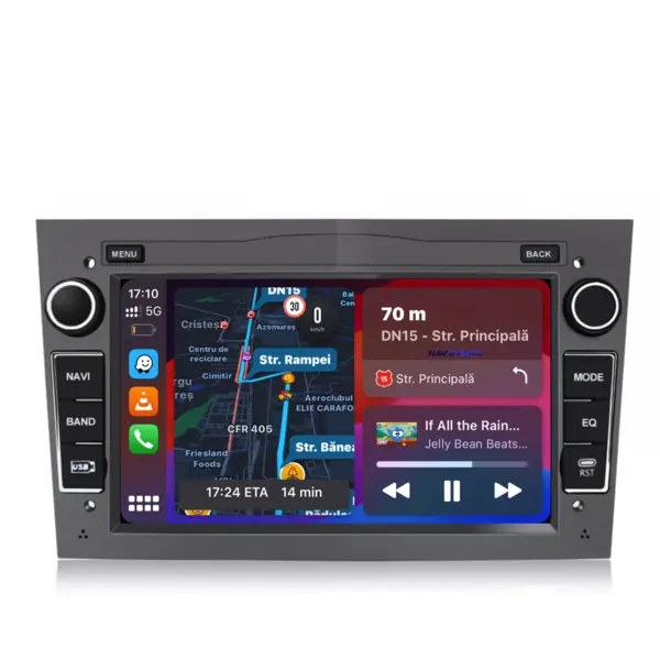 Navigatie Android Dedicata Opel,QuadCore, 7Inch, 4Gb Ram, 64Gb stocare, Carplay, Gri