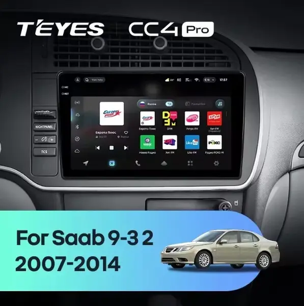Navigatie Auto cu Asistenta AI Teyes CC4 PRO Saab 9-3 2007-2014 8+128GB 9.5" QLED, Android 13, 5G, 7.1 DSP, CarPlay