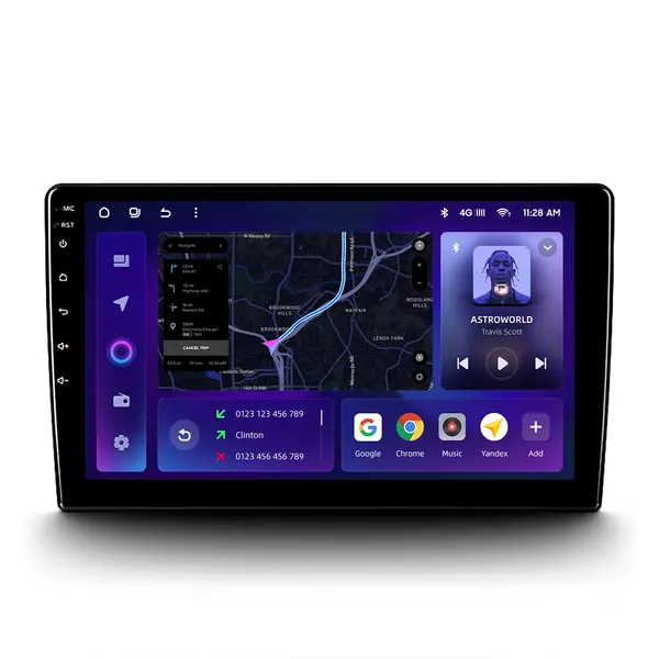 Navigatie Auto MOSS M2 4+32GB 10 IPS Octa-core 1.6Ghz, Android 4G Bluetooth 5.1 DSP
