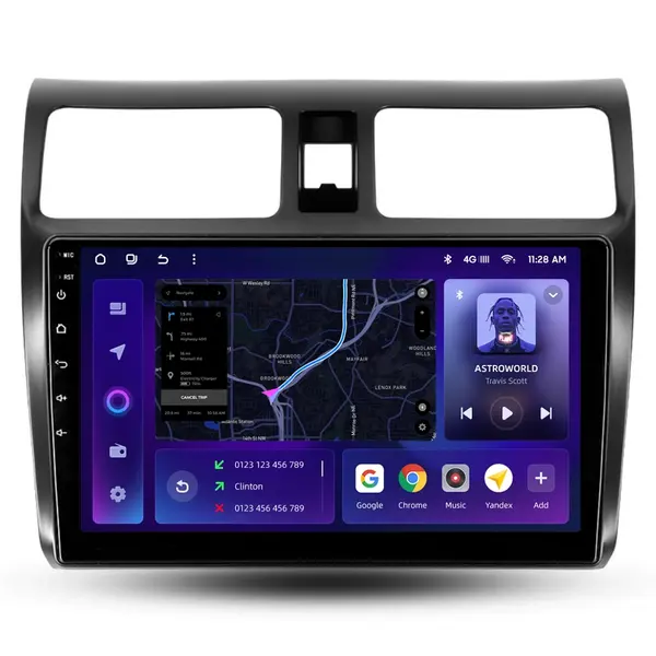 Navigatie Auto MOSS M2 Suzuki Swift 3 2003-2010 4+64GB 10" IPS Octa-core 1.6Ghz, Android 4G Bluetooth 5.1 DSP