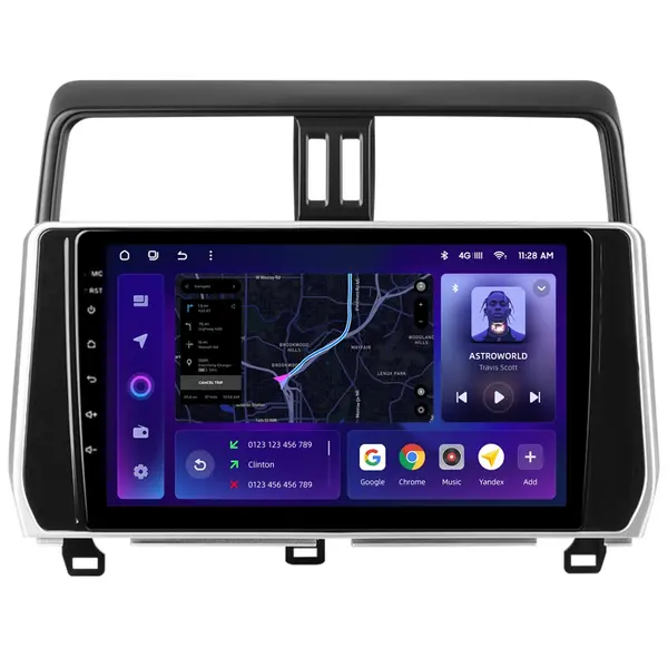 Navigatie Auto MOSS M2 Toyota Land Cruiser Prado J150 2018-2020 4+64GB 10" IPS Octa-core 1.6Ghz, Android 4G Bluetooth 5.1 DSP