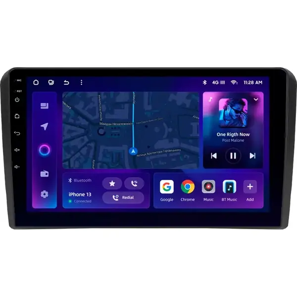 Navigatie Auto MOSS M3 Audi A3 8P 2004-2013 4+32GB 9" QLED Octa-core 2Ghz, Android 4G Bluetooth 5.1 DSP