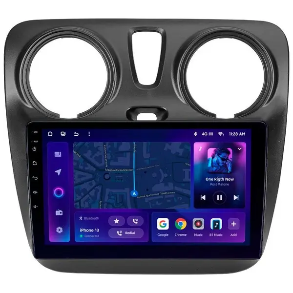 Navigatie Auto MOSS M3 Dacia Dokker 2012-2020 4+32GB 9" QLED Octa-core 2Ghz, Android 4G Bluetooth 5.1 DSP