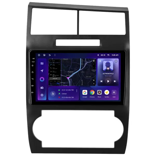 Navigatie Auto MOSS M3 Dodge Charger 2005-2010 4+32GB 9" QLED Octa-core 2Ghz, Android 4G Bluetooth 5.1 DSP