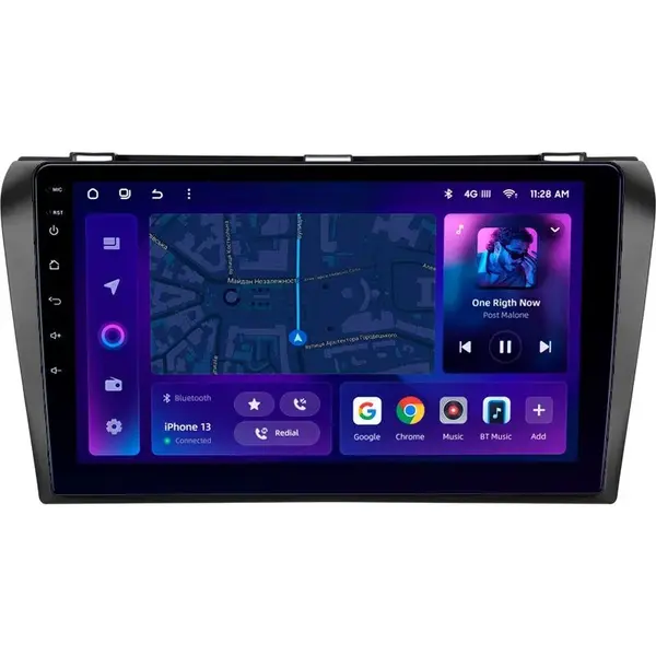Navigatie Auto MOSS M3 Mazda 3 I 2003-2009 4+32GB 9" QLED Octa-core 2Ghz, Android 4G Bluetooth 5.1 DSP